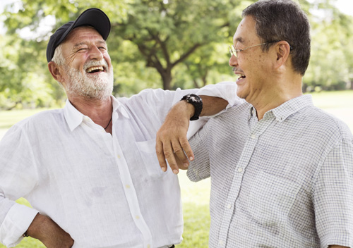 support services blokes laughing